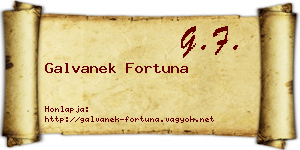Galvanek Fortuna névjegykártya